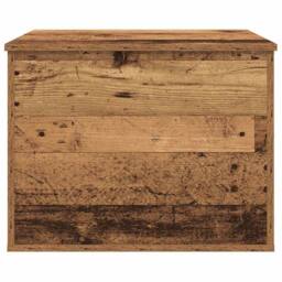 Berkfield Home Storage Box with Lid Old Wood 60x42x46 cm Engineered Wood in Brown - Size: 60 x 42 x 46 cm - thumbnail 6