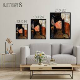 "Artery8 Portrait of Beatrice Hastings Modigliani Framed Canvas Wall Art - Size: W12"" x H16""" - thumbnail 4