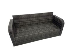 Fimous Rattan Garden Outdoor Furniture Set with 4 Stools 2 Side Table in Dark Grey - thumbnail 4