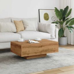Berkfield Home Coffee Table Artisan Oak 85x55x31 cm Engineered Wood in Brown - Size: 85 x 55 x 31 cm - thumbnail 3