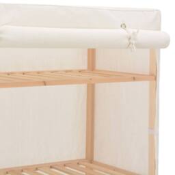 Berkfield Home Wardrobe White 79x40x170 cm Fabric - Size: 79 x 40 x 170 cm - thumbnail 4