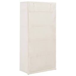 Berkfield Home Wardrobe White 79x40x170 cm Fabric - Size: 79 x 40 x 170 cm - thumbnail 3