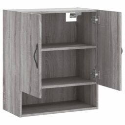 Berkfield Home Wall Cabinet Grey Sonoma 60x31x70 cm Engineered Wood - Size: 60 x 31 x 70 cm - thumbnail 6
