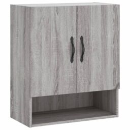 Berkfield Home Wall Cabinet Grey Sonoma 60x31x70 cm Engineered Wood - Size: 60 x 31 x 70 cm - thumbnail 2