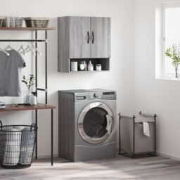 Berkfield Home Wall Cabinet Grey Sonoma 60x31x70 cm Engineered Wood - Size: 60 x 31 x 70 cm - thumbnail 1