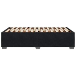 Berkfield Home Bed Frame without Mattress Black¬†Double Velvet in Black - Size: Double - thumbnail 5