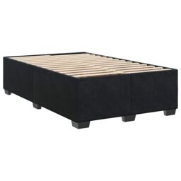 Berkfield Home Bed Frame without Mattress Black¬†Double Velvet in Black - Size: Double - thumbnail 3