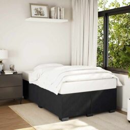 Berkfield Home Bed Frame without Mattress Black¬†Double Velvet in Black - Size: Double - thumbnail 1