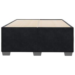 Berkfield Home Bed Frame without Mattress Black¬†Double Velvet in Black - Size: Double - thumbnail 4
