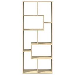 Berkfield Home Room Divider Bookcase Sonoma Oak 67x25x161.5 cm Engineered Wood in Light Brown - thumbnail 5