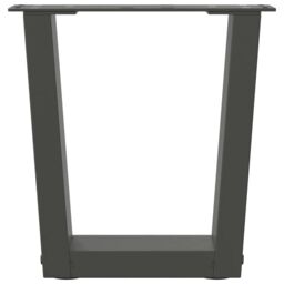Berkfield Home Dining Table Legs V-Shape 2 pcs Anthracite 40x(30-31.3) cm Steel in Black - thumbnail 5