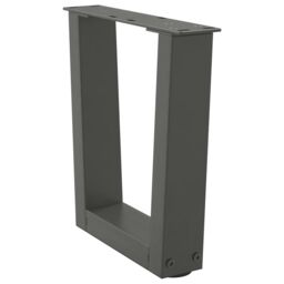 Berkfield Home Dining Table Legs V-Shape 2 pcs Anthracite 40x(30-31.3) cm Steel in Black - thumbnail 4