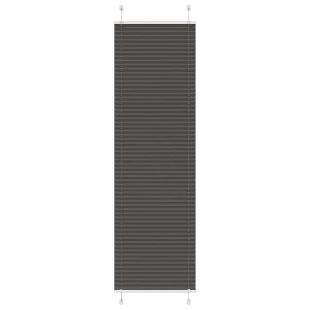 Berkfield Home Pleated Blind Black 60x200 cm Fabric Width 59.4 cm Polyester - image 1