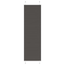 Berkfield Home Pleated Blind Black 60x200 cm Fabric Width 59.4 cm Polyester - thumbnail 1