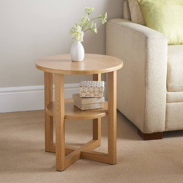 SPOT ON DEALZ Small Oak Side Coffee Table Room Furniture Bedroom sofa side table in Light Oak - image 1