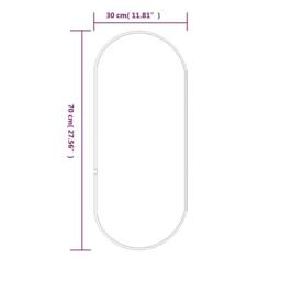Berkfield Home Wall Mirror Silver 70x30 cm Oval - thumbnail 6