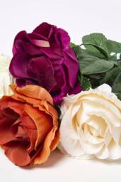 Homescapes Set of 4 Artificial Autumn Rose Stems - thumbnail 3