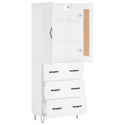 Berkfield Home Highboard White 69.5x34x180 cm Engineered Wood - thumbnail 4