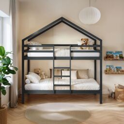 Flair Nest House Bunk Bed in Grey - Size: EU Single - thumbnail 2