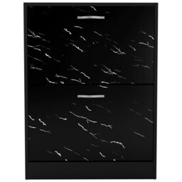Home Discount Vida Designs 2 Drawer Shoe Cabinet Rack Organizer Storage Furniture in Black - thumbnail 9