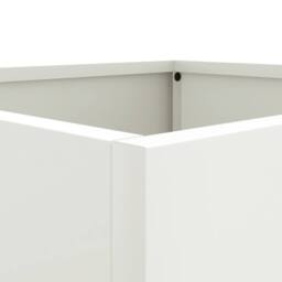 Berkfield Home Planter White 49x47x46 cm Steel - Size: 49 x 47 x 46 cm - thumbnail 9