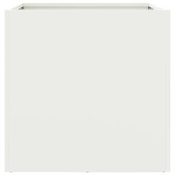 Berkfield Home Planter White 49x47x46 cm Steel - Size: 49 x 47 x 46 cm - thumbnail 6