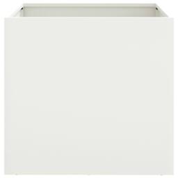 Berkfield Home Planter White 49x47x46 cm Steel - Size: 49 x 47 x 46 cm - thumbnail 5