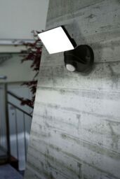Loops 2 PACK IP44 Outdoor Wall Light & PIR Sensor Black Plastic 13W LED Lamp - thumbnail 4