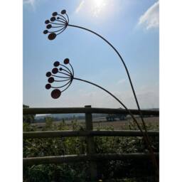 Poppyforge Cow Parsley Garden Art - Bare Metal/Ready to Rust - W37 x H133 cm in Metallics - thumbnail 2