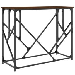 Berkfield Home Console Table Brown Oak 100x40x80 cm Engineered Wood - Size: 100 x 40 x 80 cm - thumbnail 6