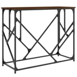 Berkfield Home Console Table Brown Oak 100x40x80 cm Engineered Wood - Size: 100 x 40 x 80 cm - thumbnail 2