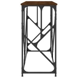 Berkfield Home Console Table Brown Oak 100x40x80 cm Engineered Wood - Size: 100 x 40 x 80 cm - thumbnail 5