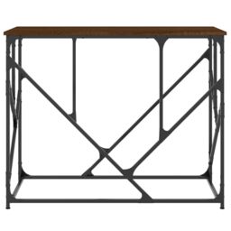Berkfield Home Console Table Brown Oak 100x40x80 cm Engineered Wood - Size: 100 x 40 x 80 cm - thumbnail 4