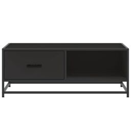 Berkfield Home Coffee Table Black 90x57x35 cm Engineered Wood & Metal - Size: 90 x 57 x 35 cm - thumbnail 5
