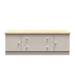 Ready Assembled 2 U Norton 2 Door 2 Drawer Superwide TV Unit (Ready Assembled) in Taupe - Size: Large - thumbnail 1
