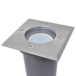 Berkfield Home Outdoor LED Ground Lights 3 pcs Square in Silver - thumbnail 3