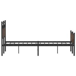 Berkfield Home Bed Frame without Mattress Brown Oak 120x200 cm Engineered Wood - Size: Small Double - thumbnail 7
