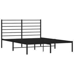 Berkfield Home Metal Bed Frame with Headboard Black 140x190 cm - thumbnail 5