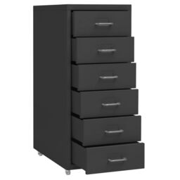 Berkfield Home Mobile File Cabinet Anthracite 28x41x69 cm Metal in Black - Size: 28 x 41 x 69 cm - thumbnail 5