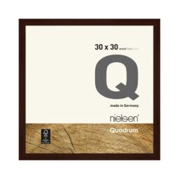 nielsen Quadrum 30 x 30cm Wooden Picture Frame With Protective Glass Front in Dark Brown - Size: 30 x 30 cm