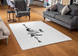 Benjamin Tate Design Be Wild Inspirational Quote Rug in Natural - Size: Large - thumbnail 2