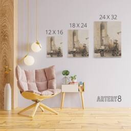"Artery8 Mosque of Sultan Hassan Grand Entrance Roberts Canvas Wall Art in Beige - Size: W18"" x H24""" - thumbnail 4