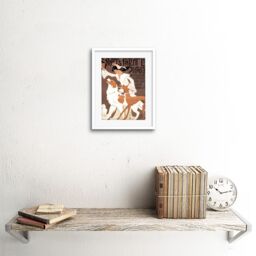"Artery8 Wall Art Print Spratt's Pet Food Dogs French Artwork Framed 9X7 Inch in White - Size: W7"" x H9""" - thumbnail 2