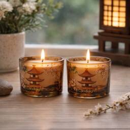 Candlelight The Silk Road Collection Samarkand Moroccan Spice Candle Duo Gift Set in Dusty Pink - Size: 2 Pack - thumbnail 2