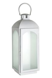 Orsina White Wash Large Mild Steel Lantern - thumbnail 1