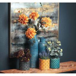 Lemon Pavilion Furniture and Decor Dahlia Spray Artificial Flower - L31 x W31 x H115 cm - Orange - thumbnail 4