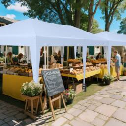 Costway 590x300 CM Pop up Canopy Tent Foldable Patio Shelter w/ Wheeled Bag in White - thumbnail 8
