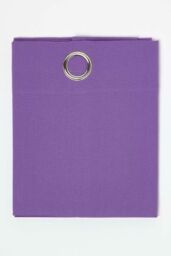 Homescapes Plain Cotton Ready Made Eyelet Curtain Pair in Purple - Size: 117 cm width x 137 cm drop - thumbnail 3