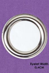 Homescapes Plain Cotton Ready Made Eyelet Curtain Pair in Purple - Size: 117 cm width x 137 cm drop - thumbnail 4