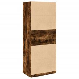 Berkfield Home Wardrobe Smoked Oak 80x50x200 cm Engineered Wood in Brown - Size: 80 x 50 x 200 cm - thumbnail 6